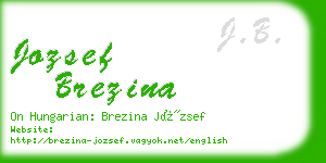 jozsef brezina business card